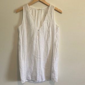 Eileen Fisher white linen dress